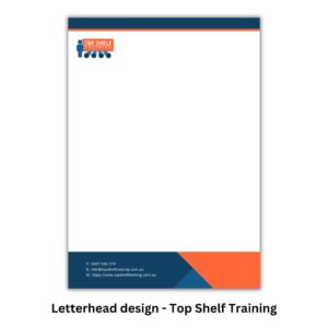Letterhead design for Top Shelf Training