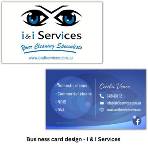 Business card design for I and I Services
