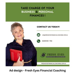 Facebook cover design for Fresh Eyes Financial Coaching
