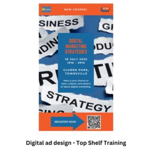 Top Shelf Training digital A-frame ad design