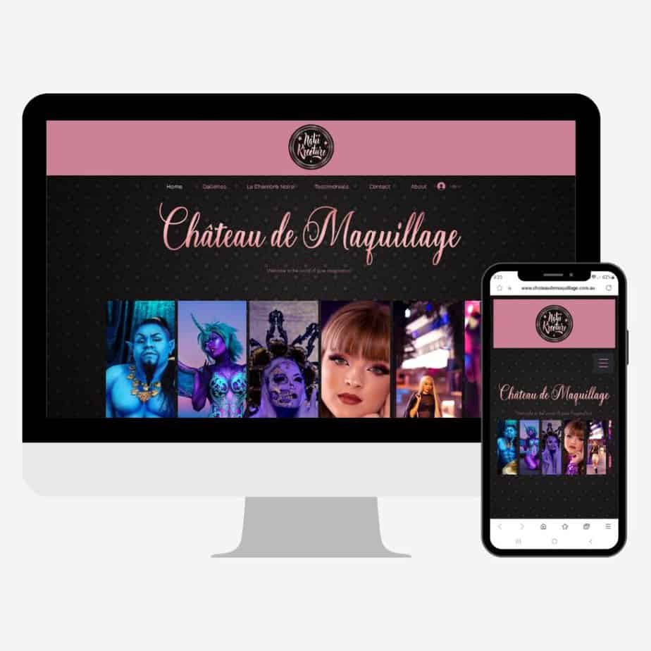 Chateau de Maquillage website design