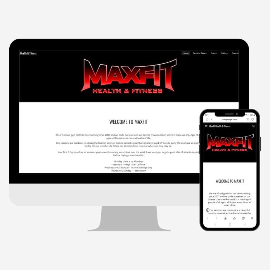 Maxfit website