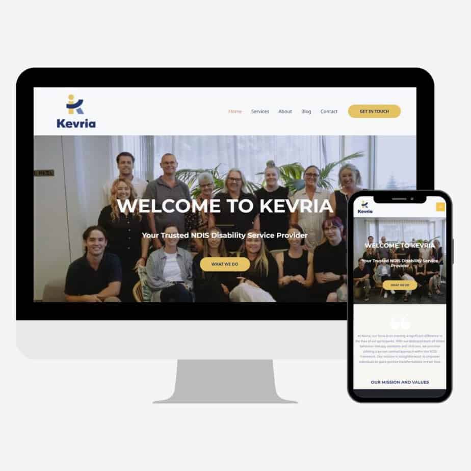 Kevria website redesign