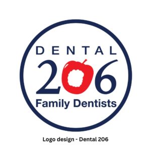 Dental 206 logo design